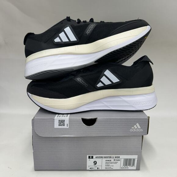 Adidas Adizero Boston 11 Wide Running Shoes “Black White” main image 5